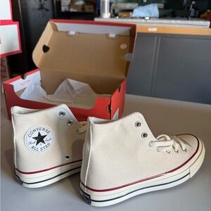 High Top cream Converse. Womens Size 7.5.